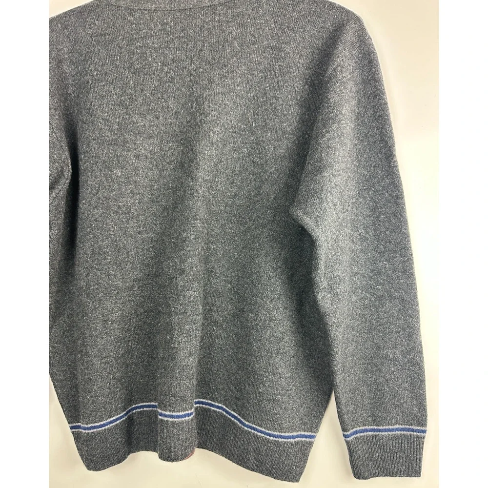 Harry Potter Wizarding World Cardigan Sweater Ravenclaw Lambswool Charcoal Gray - Picture 8 of 13